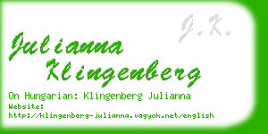 julianna klingenberg business card